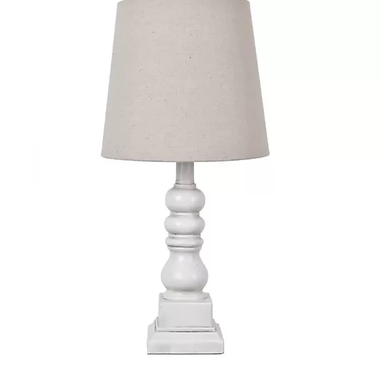 Distressed White Candlestick Table Lamp>Kirklands Home Cheap