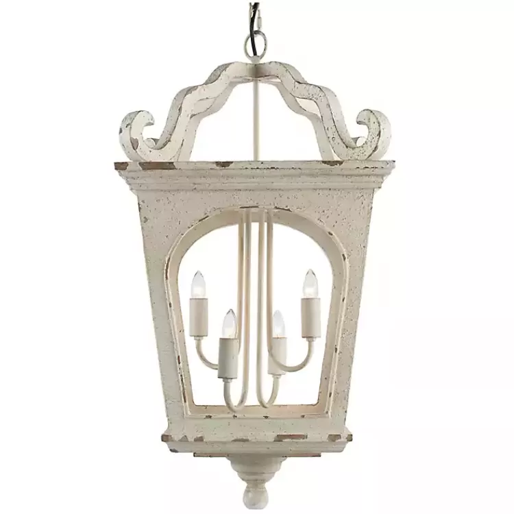 distressed_white_carriage_pendant_light_3.webp Distressed Carriage Pendant Light>Kirklands Home Store