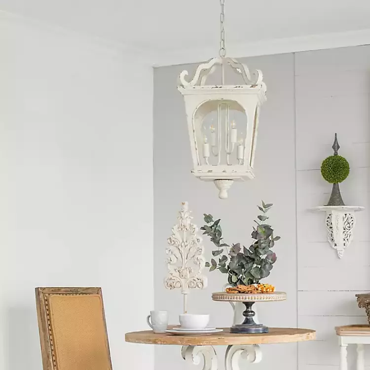 distressed_white_carriage_pendant_light_9.webp Distressed Carriage Pendant Light>Kirklands Home Store