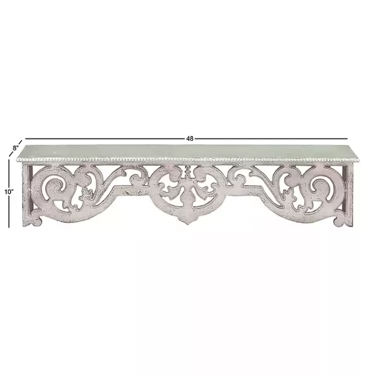 distressed_white_carved_wood_wall_shelf_5.webp Distressed White Carved Wood Wall Shelf>Kirklands Home Outlet