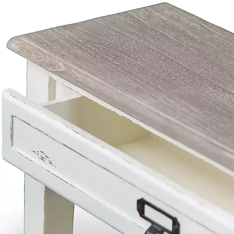 distressed_white_drawer_console_table_4.webp Distressed 1-Drawer Console Table>Kirklands Home Flash Sale