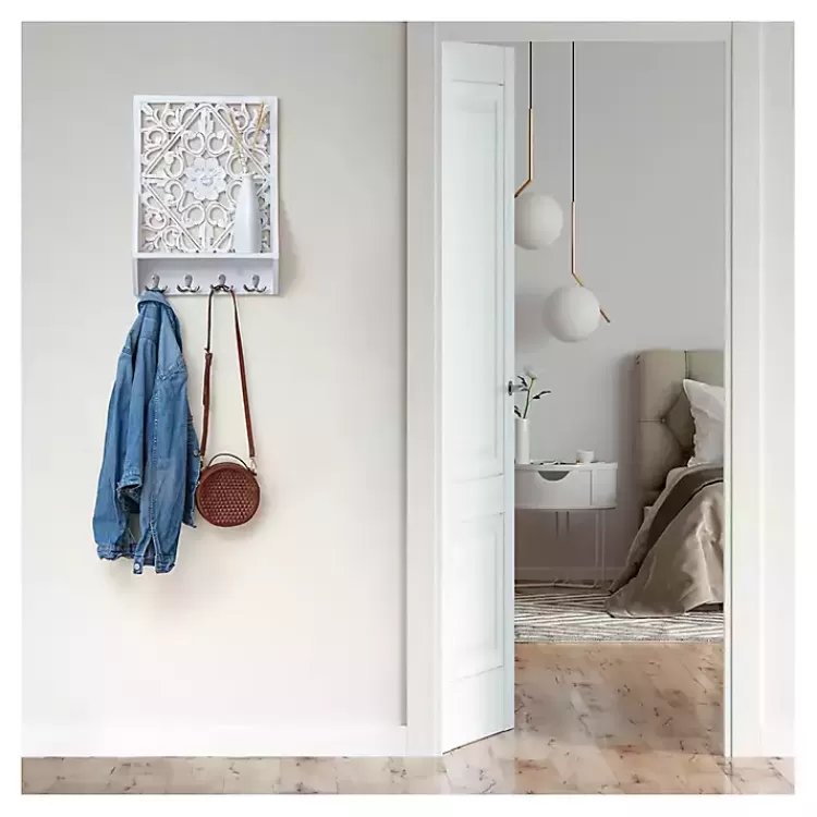 distressed_white_floral_carved_wall_shelf_2.webp Distressed White Floral Carved Wall Shelf>Kirklands Home Flash Sale