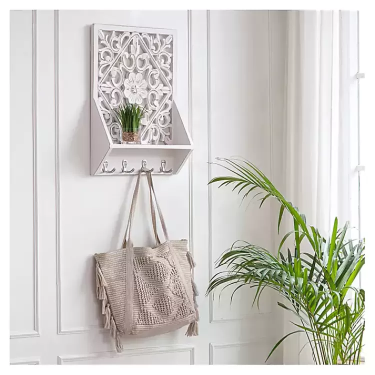 distressed_white_floral_carved_wall_shelf_3.webp Distressed White Floral Carved Wall Shelf>Kirklands Home Flash Sale
