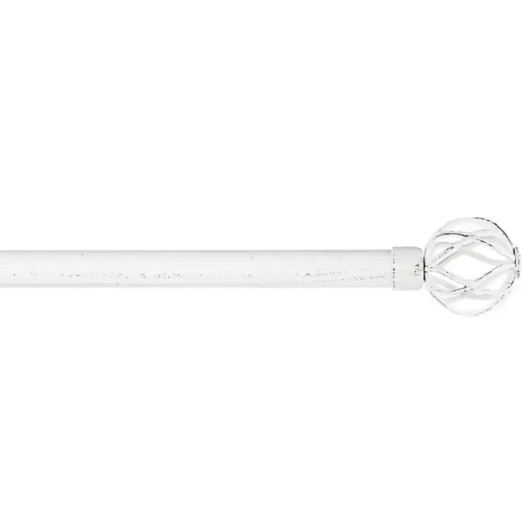 Distressed White Open Sphere Curtain Rod, 120 in.>Kirklands Home Cheap