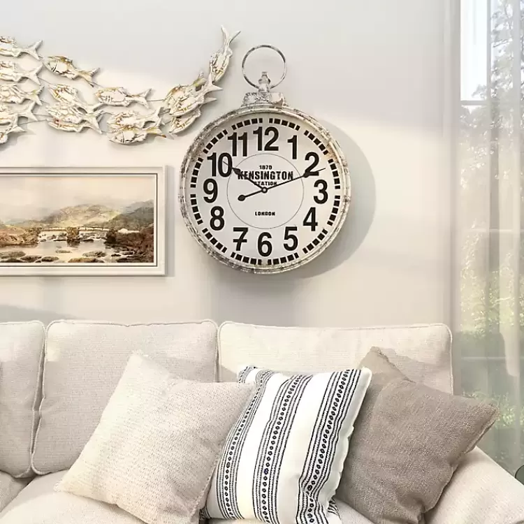distressed_white_pocket_wall_clock_8.webp Distressed White Pocket Wall Clock>Kirklands Home Hot