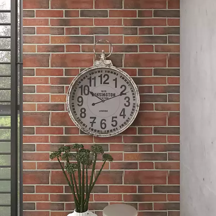 distressed_white_pocket_wall_clock_9.webp Distressed White Pocket Wall Clock>Kirklands Home Hot