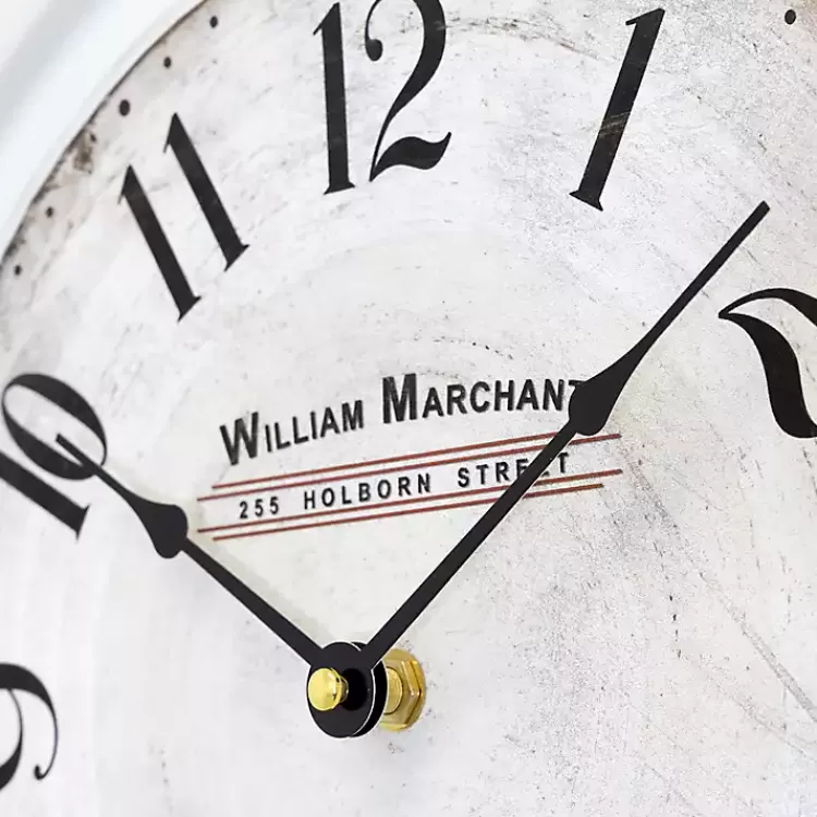 distressed_white_two_grooves_iron_frame_wall_clock_3.webp Distressed White Two Grooves Iron Frame Wall Clock>Kirklands Home New