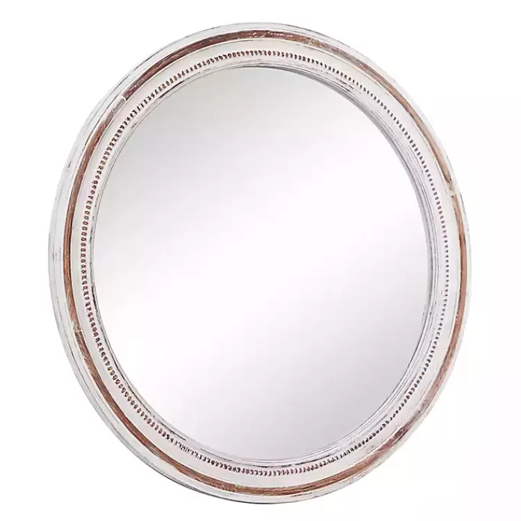 distressed_white_wood_round_frame_wall_mirror_3.webp Distressed White Wood Round Frame Wall Mirror>Kirklands Home Best Sale
