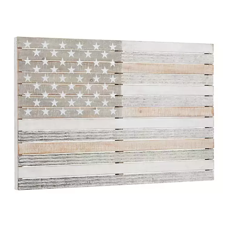 Distressed Wood American Flag Wall Plaque>Kirklands Home Best Sale