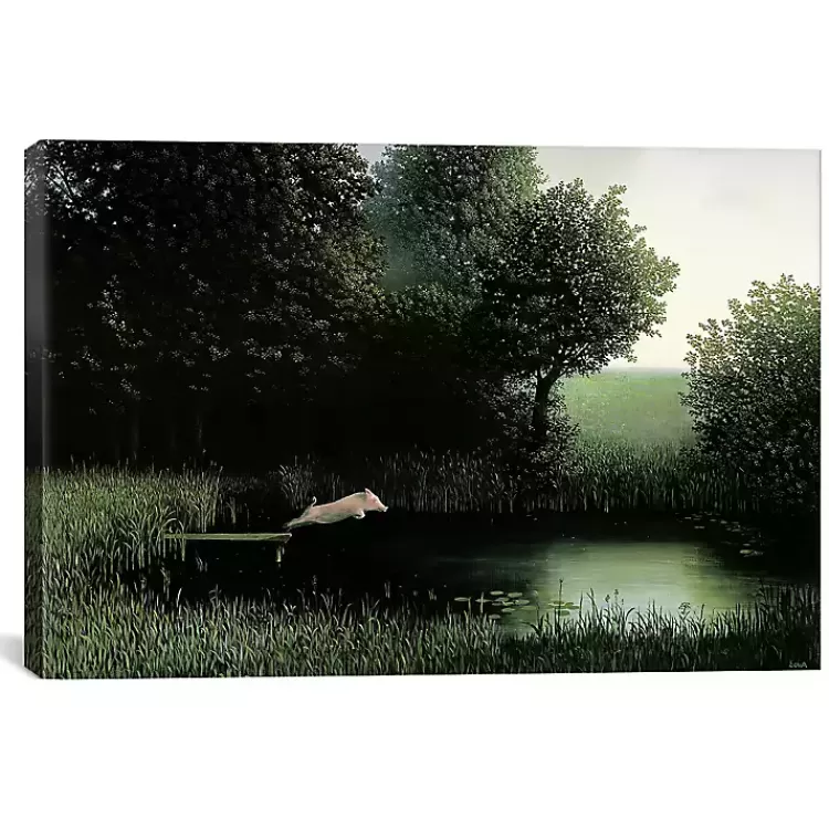 Diving Pig Canvas Art Print>Kirklands Home Online
