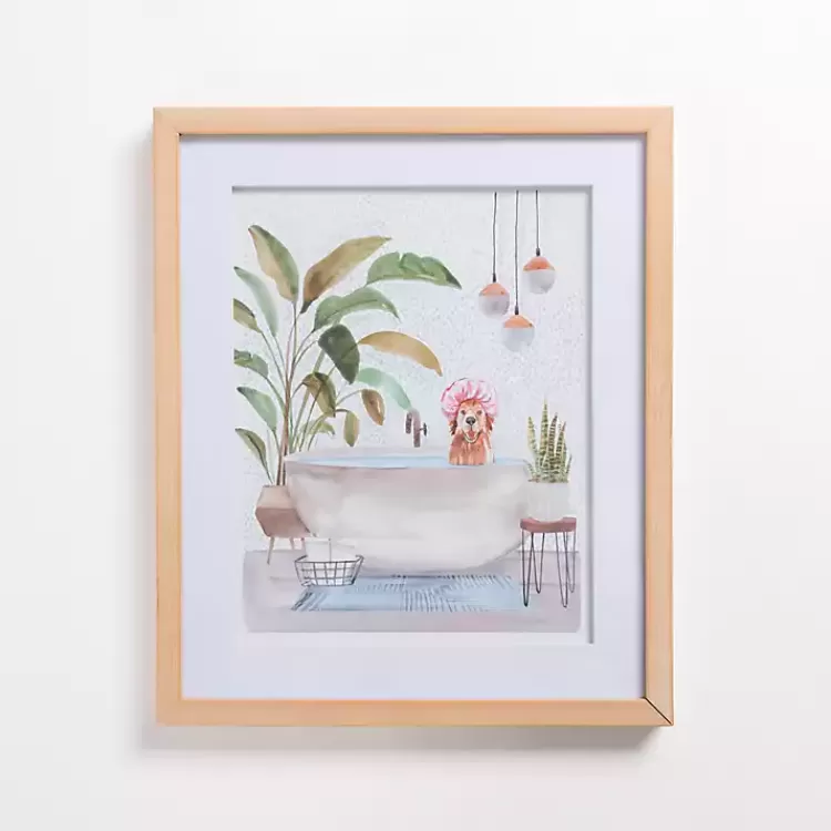 Dog in Tub Framed Art Print>Kirklands Home Hot