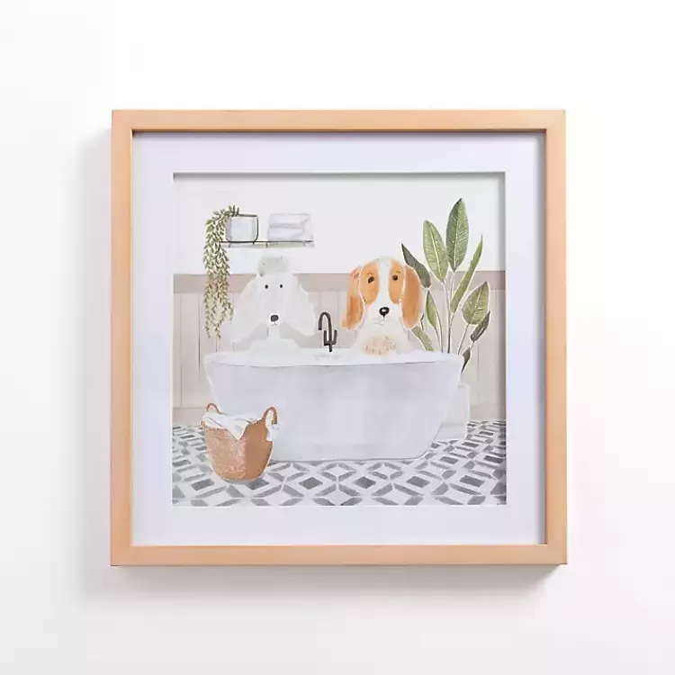 Dog Pals Bathtub Framed Art Print>Kirklands Home Sale
