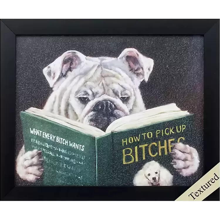 Dog Reading Framed Art Print>Kirklands Home New