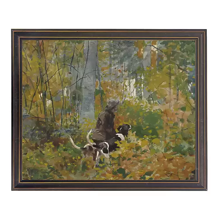 Dogs in Woods Framed Art Print>Kirklands Home Hot