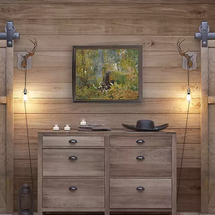 Dogs in Woods Framed Art Print>Kirklands Home Hot
