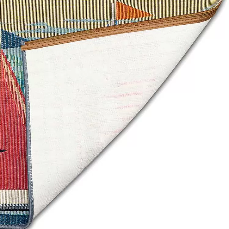 Dogs on Sailboats Indoor/Outdoor Rug, 3x4>Kirklands Home Online