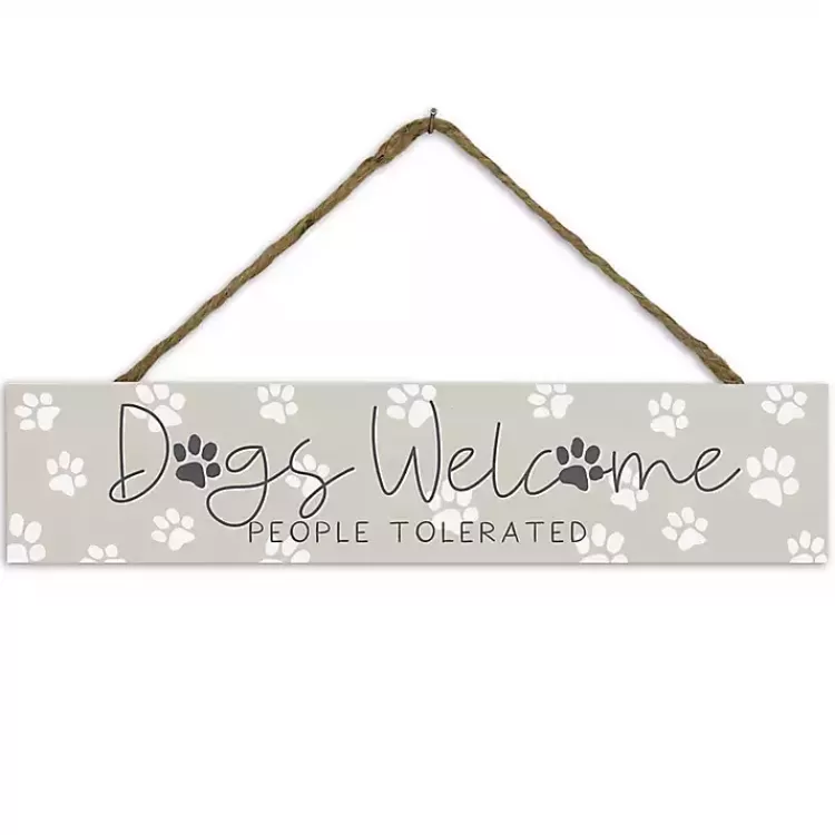 Dogs Welcome Paw Prints Wall Plaque>Kirklands Home Best Sale