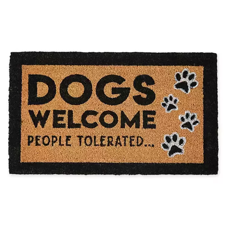 Dogs Welcome People Tolerated Coir Doormat>Kirklands Home Best Sale