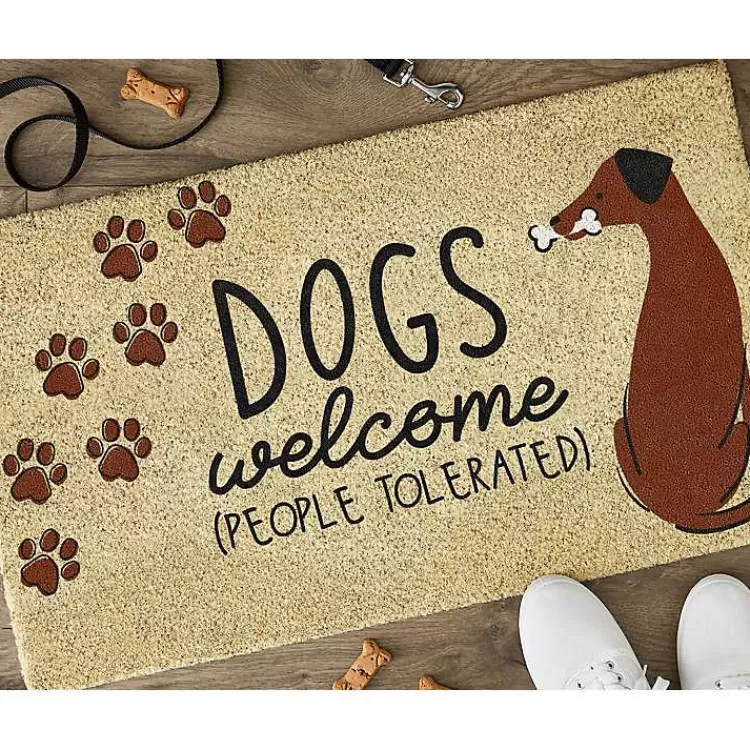 dogs_welcome_people_tolerated_doormat_5.webp Dogs Welcome People Tolerated Doormat>Kirklands Home New