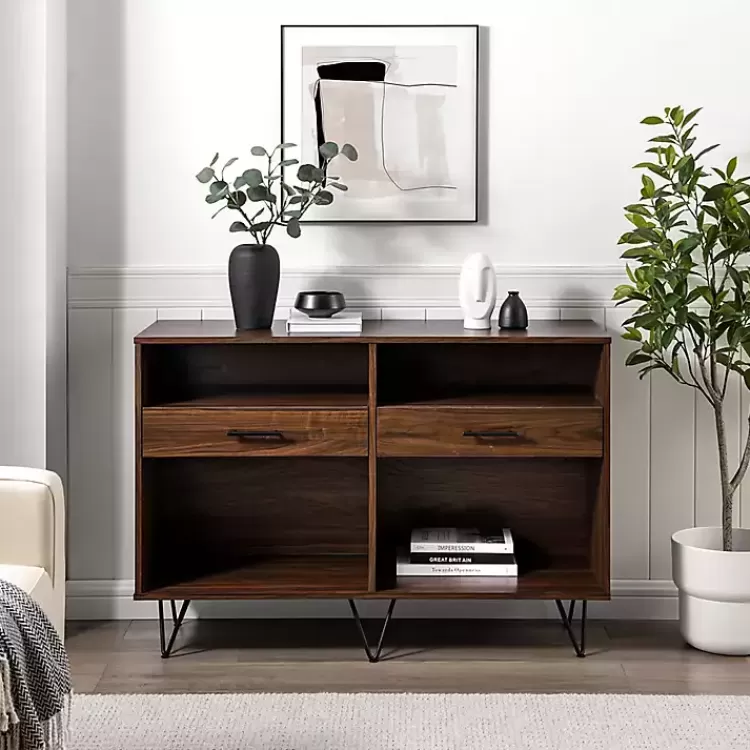 Doreen Dark Brown Hairpin Console Table>Kirklands Home Cheap