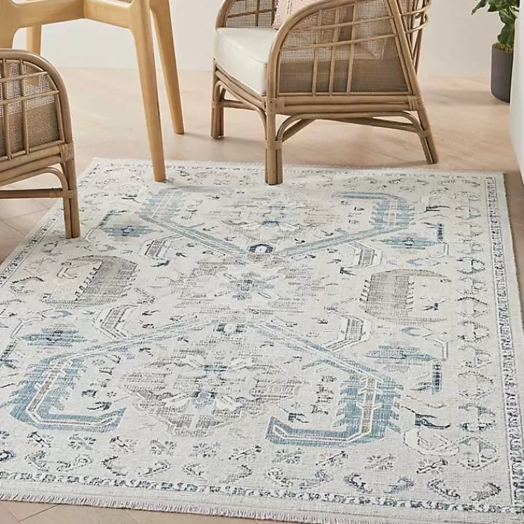 dove_gray_ornate_bordered_area_rug_x_2.webp Dove Gray Ornate Bordered Area Rug, 5x7>Kirklands Home Store
