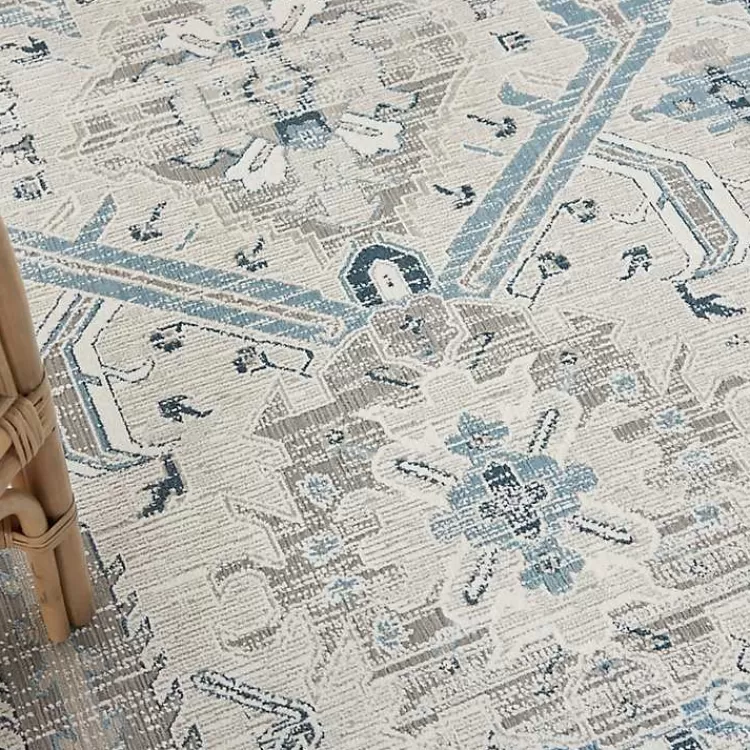 dove_gray_ornate_bordered_area_rug_x_3.webp Dove Gray Ornate Bordered Area Rug, 5x7>Kirklands Home Store