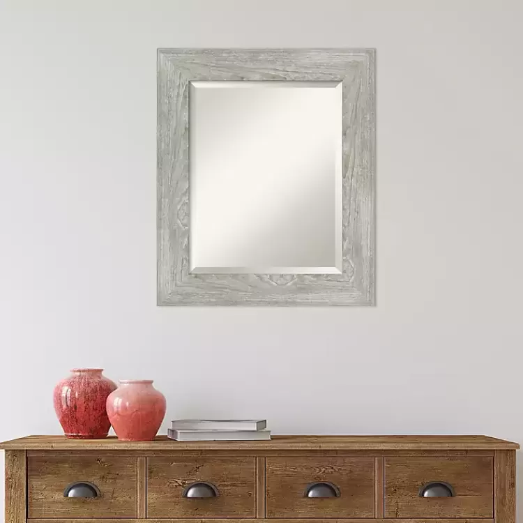 Dove Gray Scoop Frame Beveled Mirror, 22x26 in.>Kirklands Home Online