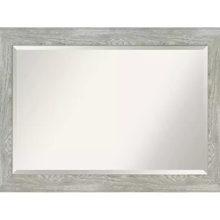 Dove Gray Scoop Frame Beveled Mirror, 42x30 in.>Kirklands Home Sale