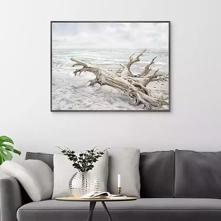driftwood_on_the_beach_framed_canvas_art_print_3.webp Driftwood On The Beach Framed Canvas Art Print>Kirklands Home Cheap