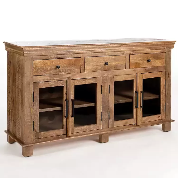 Easton Mango Wood 4-Door Cabinet>Kirklands Home Cheap