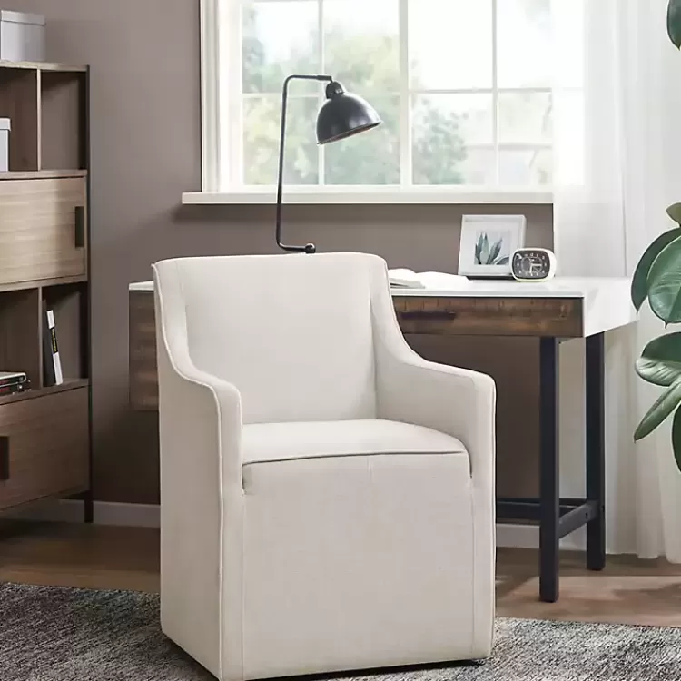 elaine_cream_upholstered_skirted_dining_chair_2.webp Elaine Cream Upholstered Skirted Dining Chair>Kirklands Home Fashion