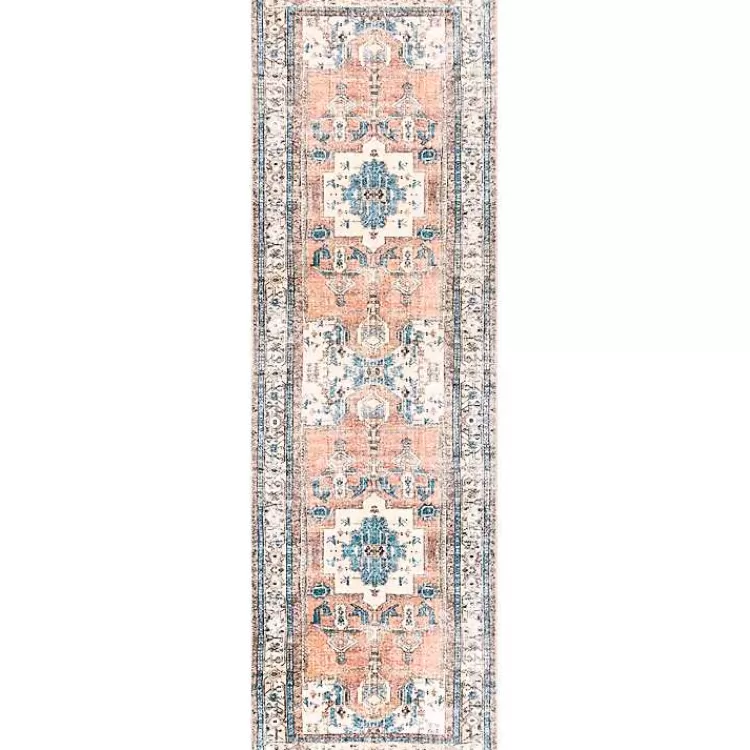 Eleanor Distressed Medallion Washable Runner>Kirklands Home Hot