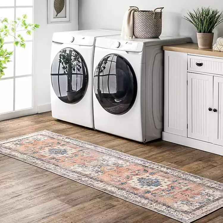 Eleanor Distressed Medallion Washable Runner>Kirklands Home Hot