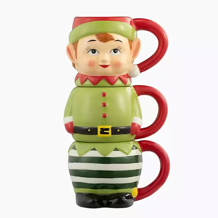 Elf Christmas Mugs, Set of 3>Kirklands Home Outlet