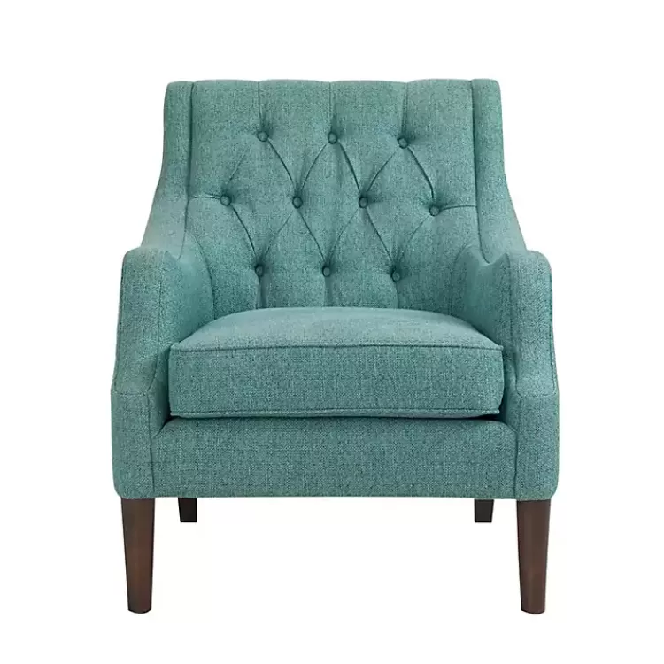 elle_tufted_teal_accent_chair_4.webp Elle Tufted Teal Accent Chair>Kirklands Home Store