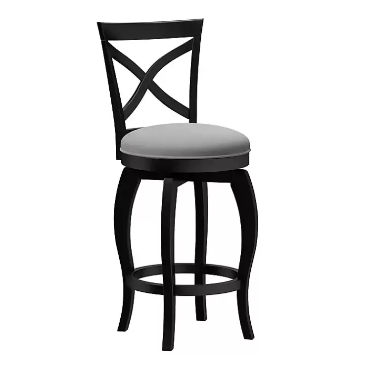 Ellendale Black Swivel Counter Stool>Kirklands Home Outlet