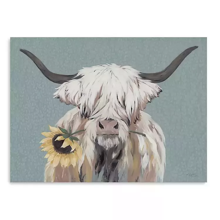 Ellie with a Sunflower Canvas Art Print, 24x18 in.>Kirklands Home Online