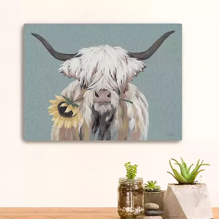 Ellie with a Sunflower Canvas Art Print, 24x18 in.>Kirklands Home Online