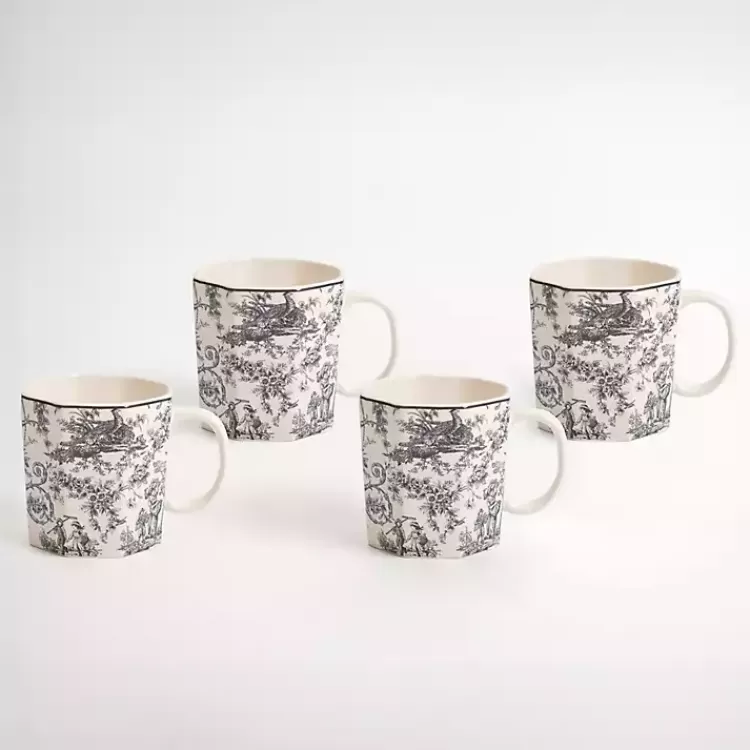 Emery Black Toile Mugs, Set of 4>Kirklands Home Online