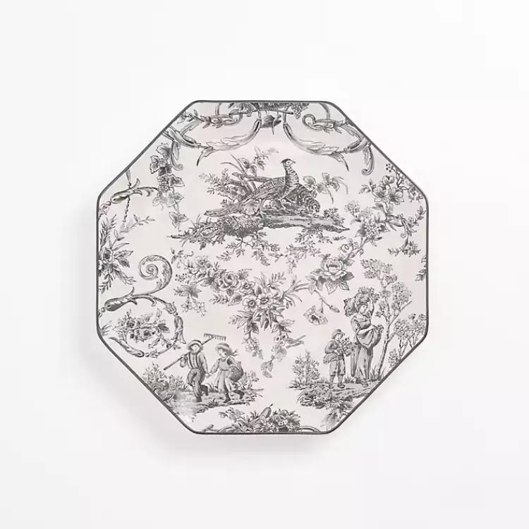 Emery Black Toile Salad Plate>Kirklands Home Discount