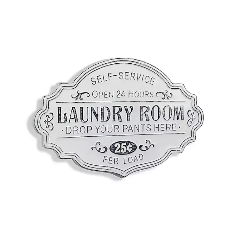Enamel Laundry Room Wall Plaque>Kirklands Home Clearance