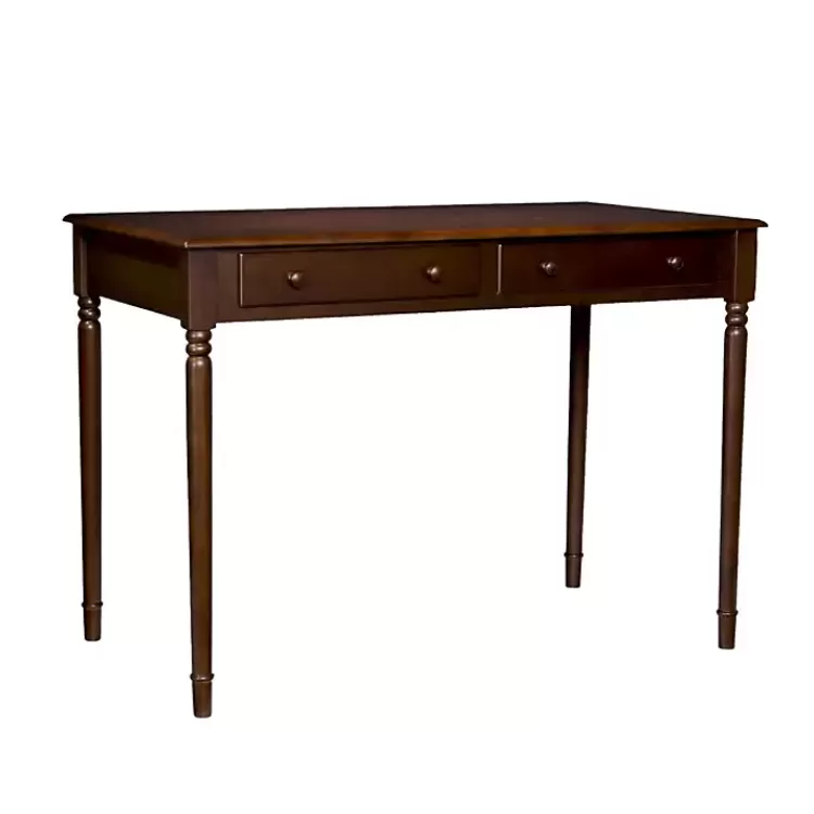Espresso Classic 2-Drawer Wood Desk>Kirklands Home Flash Sale