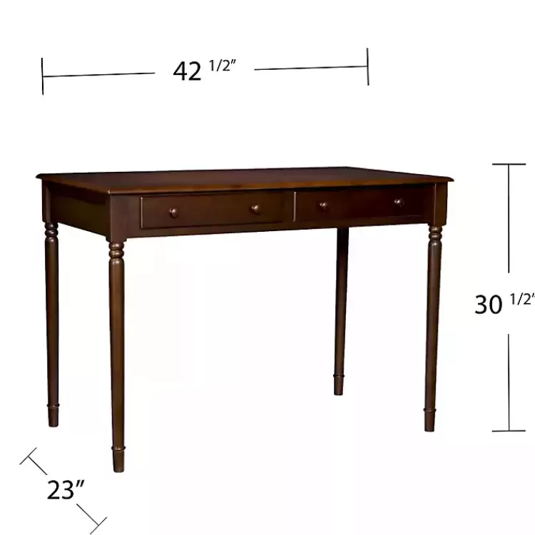 Espresso Classic 2-Drawer Wood Desk>Kirklands Home Flash Sale