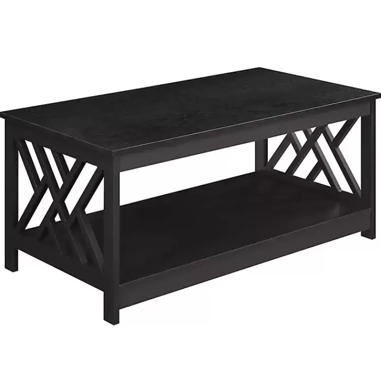 Espresso Cut-Out Sides Coffee Table>Kirklands Home Cheap