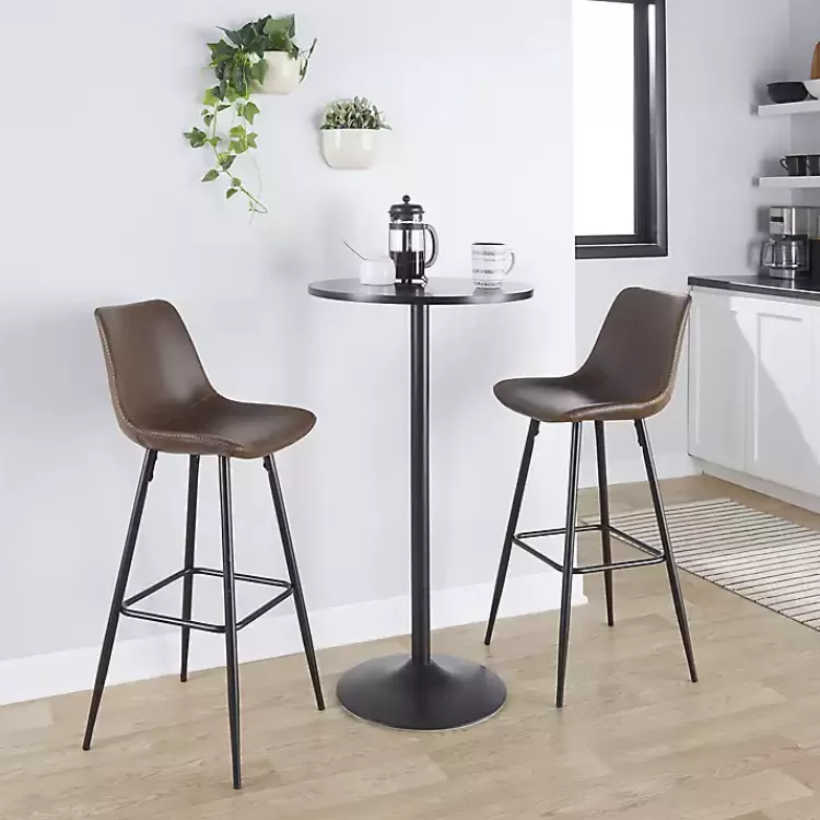 espresso_faux_leather_metal_bar_stools_set_of__7.webp Espresso Faux Leather Metal Bar Stools, Set of 2>Kirklands Home Discount