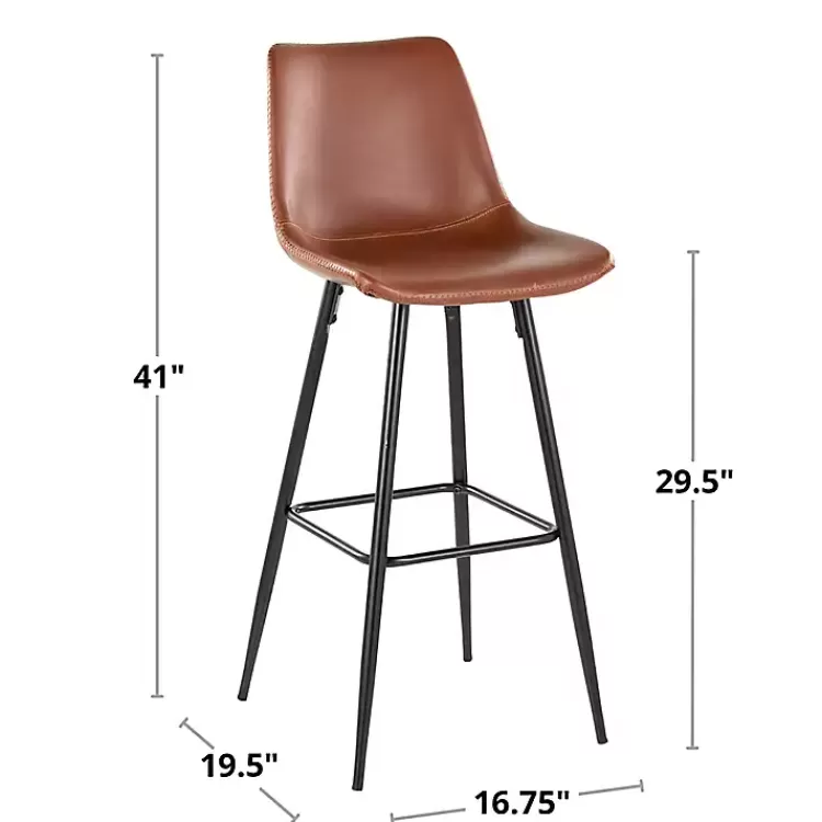 espresso_faux_leather_metal_bar_stools_set_of__8.webp Espresso Faux Leather Metal Bar Stools, Set of 2>Kirklands Home Discount