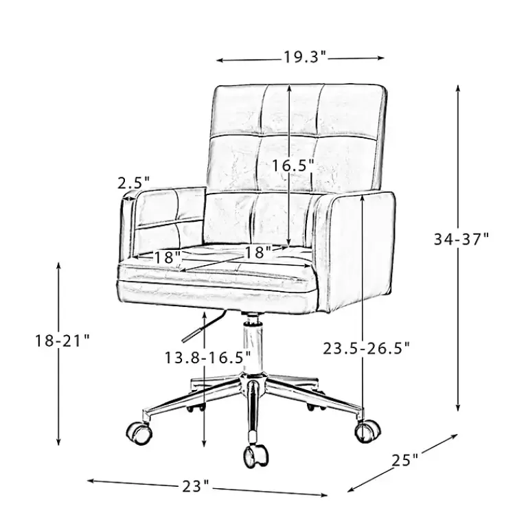 espresso_tufted_faux_leather_swivel_office_chair_10.webp Espresso Tufted Faux Leather Swivel Office Chair>Kirklands Home Best