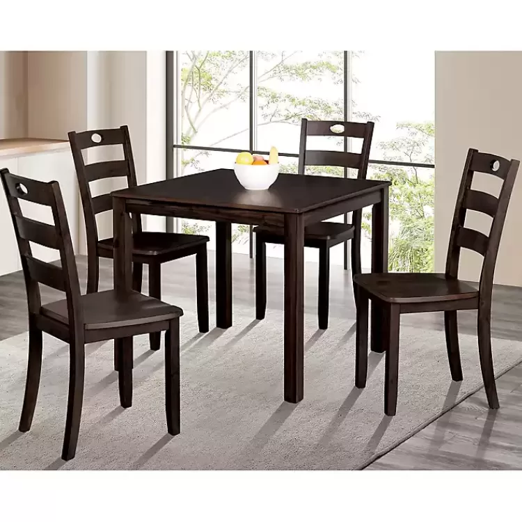 Espresso Wood Brooke 5-pc. Dining Furniture Set>Kirklands Home Shop