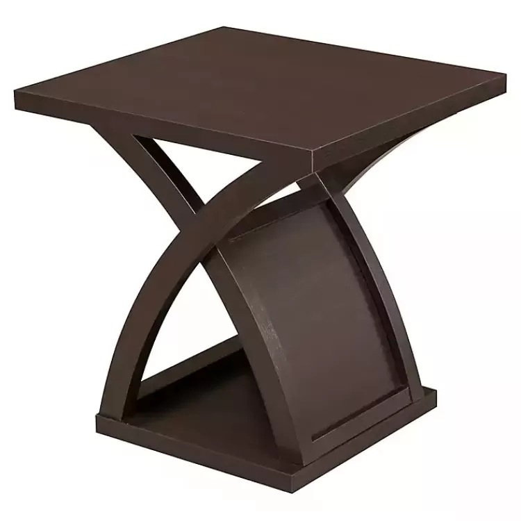 Espresso Wood X-Base Side Table>Kirklands Home Best