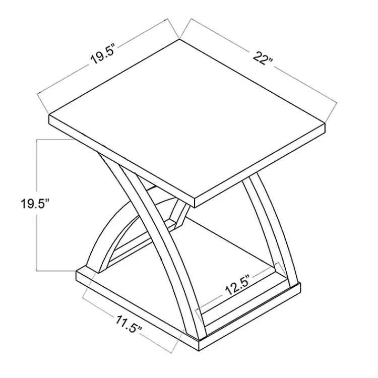 espresso_wood_xbase_side_table_7.webp Espresso Wood X-Base Side Table>Kirklands Home Best